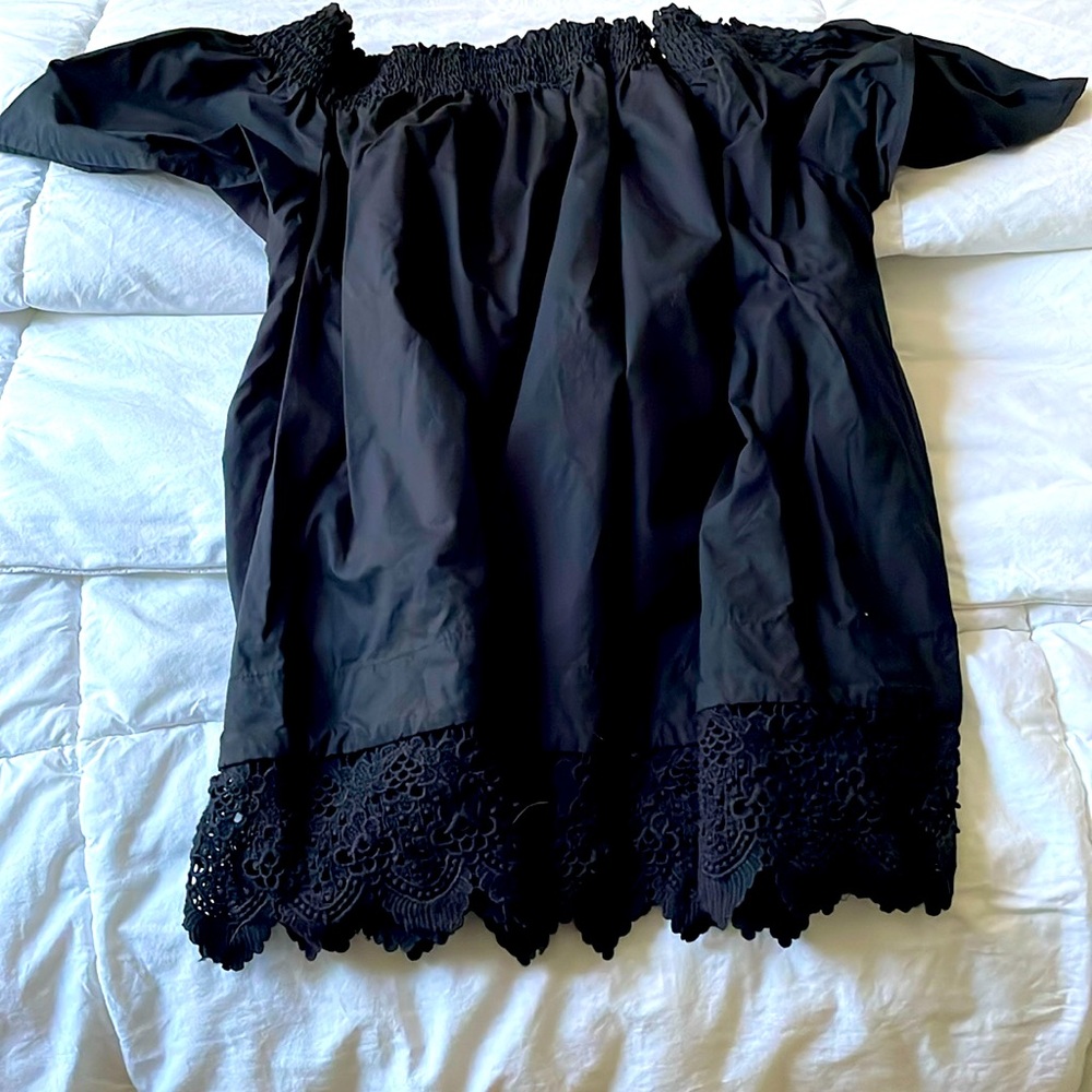 Black, On / Off the shoulder, Shirt